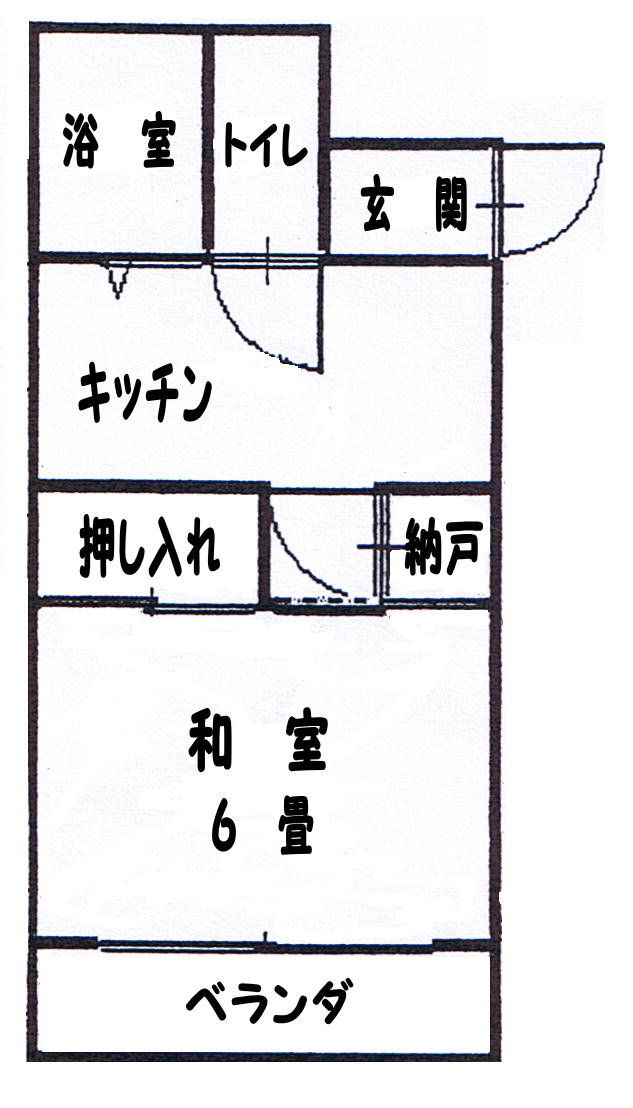 間取り図　１Ｋ